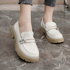 Damen modische Chunky Loafers mit robustem Profil und eleganten Applikationen R&B