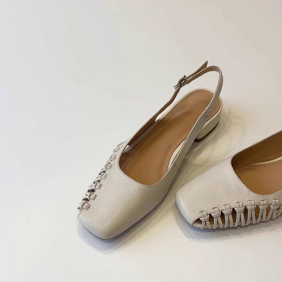 Damen Slingback-Pumps mit dekorativen Strassapplikationen und modernem Schnitt