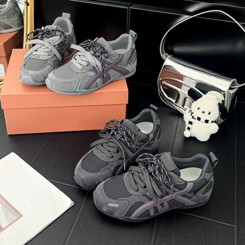 Damen Sportliche Sneaker mit atmungsaktiven Mesh-Einsätzen und stabiler Sohle R&B