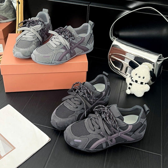 Damen Sportliche Sneaker mit atmungsaktiven Mesh-Einsätzen und stabiler Sohle R&B