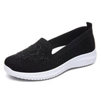 Damen Bequeme Slip-On Sneakers mit floralen Stickereien R&B