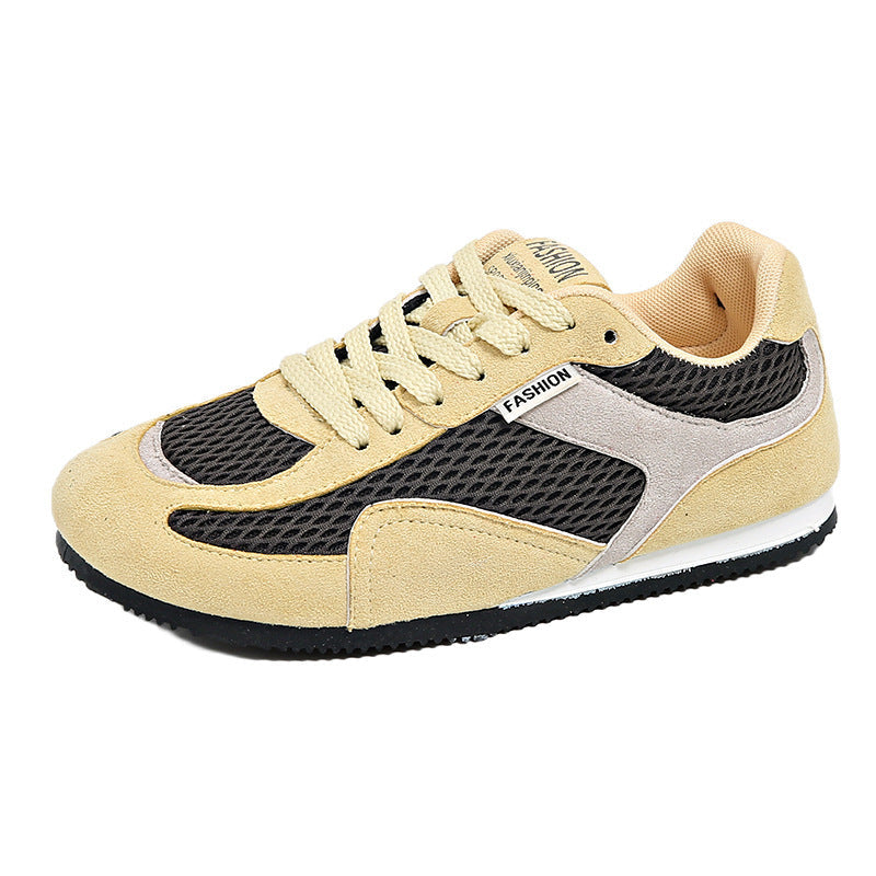 Damen Sportliche Sneaker mit atmungsaktivem Mesh und weichem Velours R&B