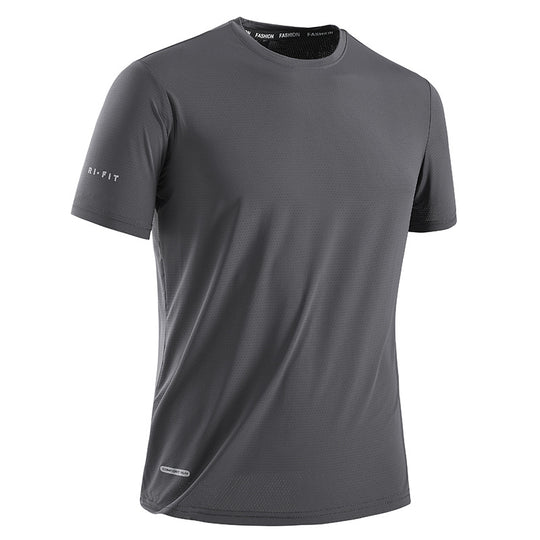 Herren nan atmungsaktives Funktions-T-Shirt aus perforiertem Mesh für Training R&B