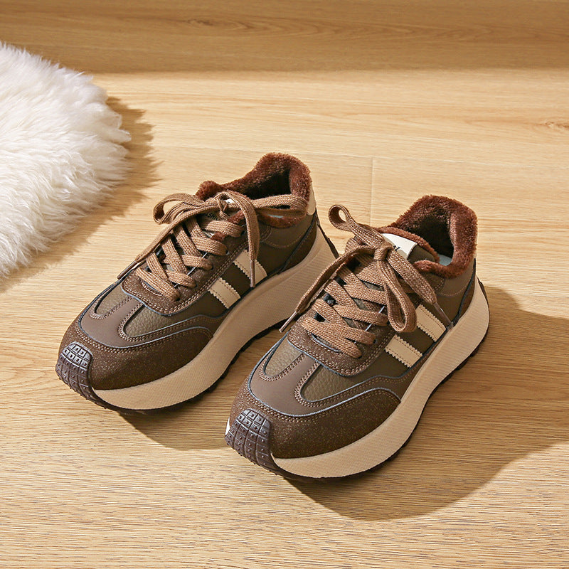 Damen Sneaker mit kuscheligem Fleece-Futter und rutschfester Laufsohle R&B