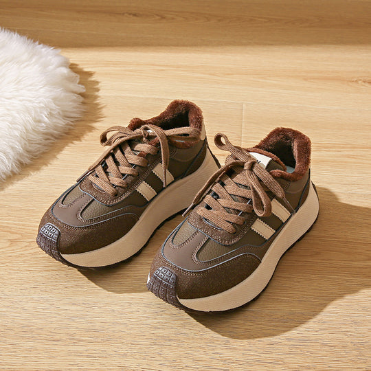 Damen Sneaker mit kuscheligem Fleece-Futter und rutschfester Laufsohle R&B
