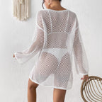 Damen Luftige Netz-Strickjacke R&B