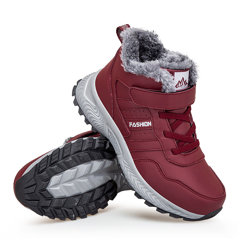 Damen Warmgefütterte Winterstiefel mit rutschfester Sohle und Klettverschluss R&B