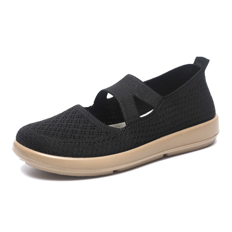 Damen leichte und atmungsaktive Ballerinas mit flexiblem Obermaterial R&B