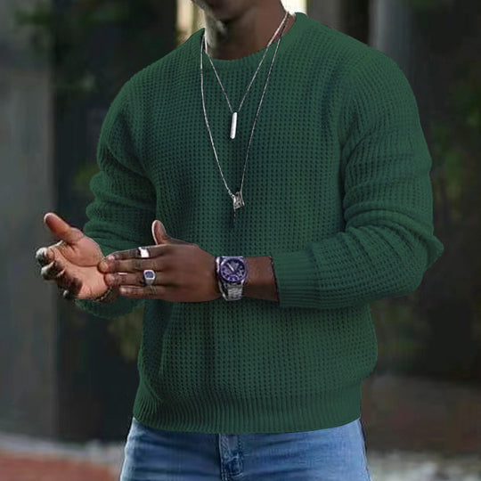 Herren stilvoller Strickpullover mit strukturiertem Design R&B