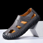 Herren Bequeme Leder-Sandalen mit luftiger Belüftung R&B