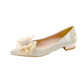 Damen elegante spitze Ballerinas mit floraler Applikation