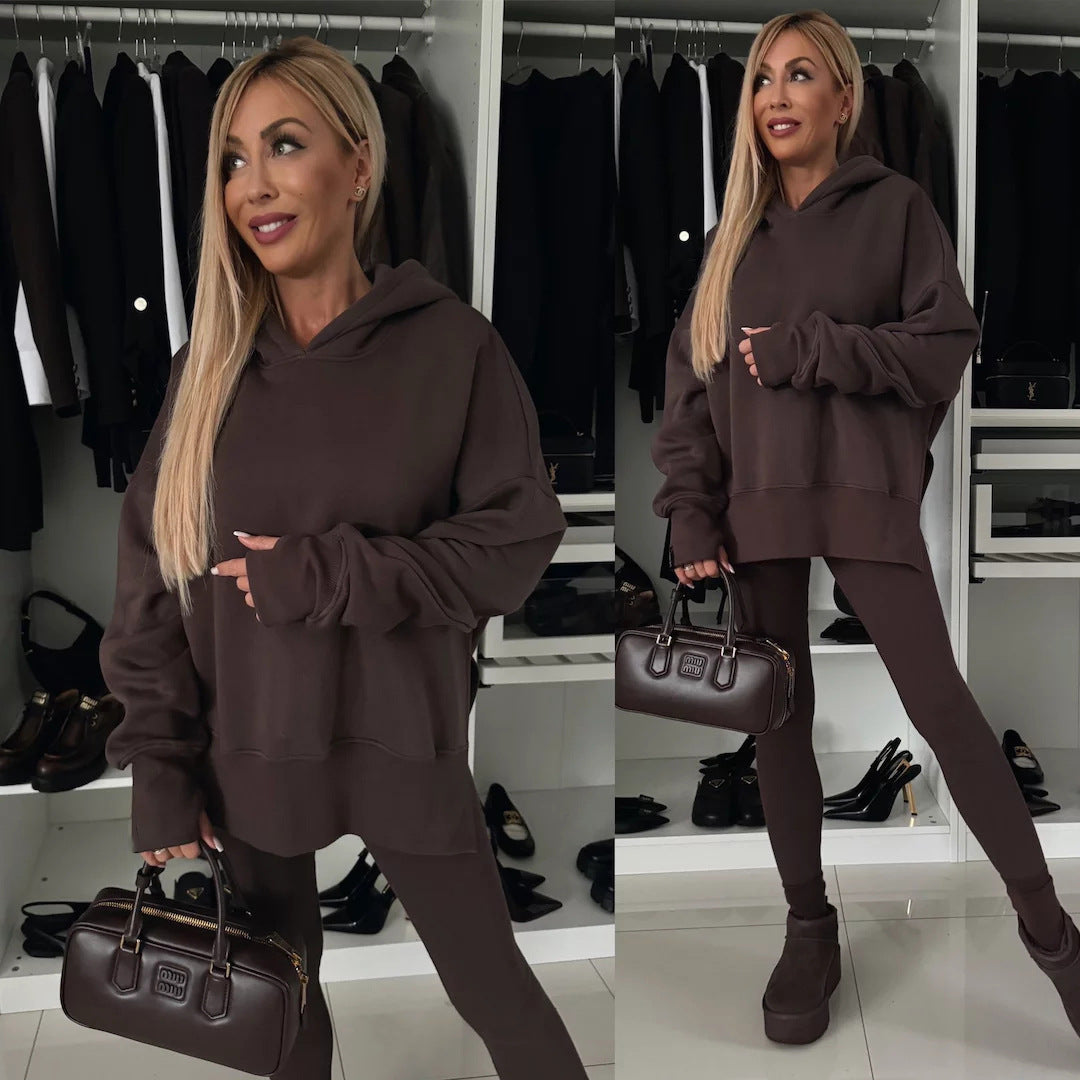 Damen gemütlicher Hoodie mit Leopardenmuster