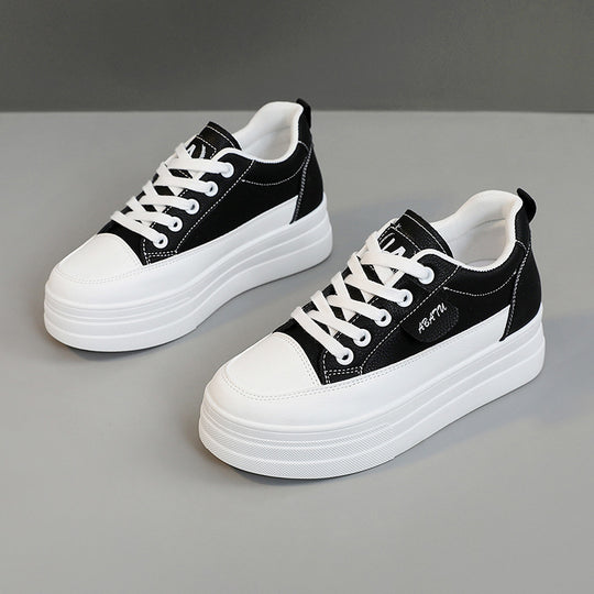 Damen modische Plateau Sneakers mit atmungsaktivem Obermaterial und sportlicher Sohle R&B