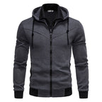 Herren sportliche Kapuzenjacke mit modernem Schnitt und praktischen Reißverschlusstaschen R&B