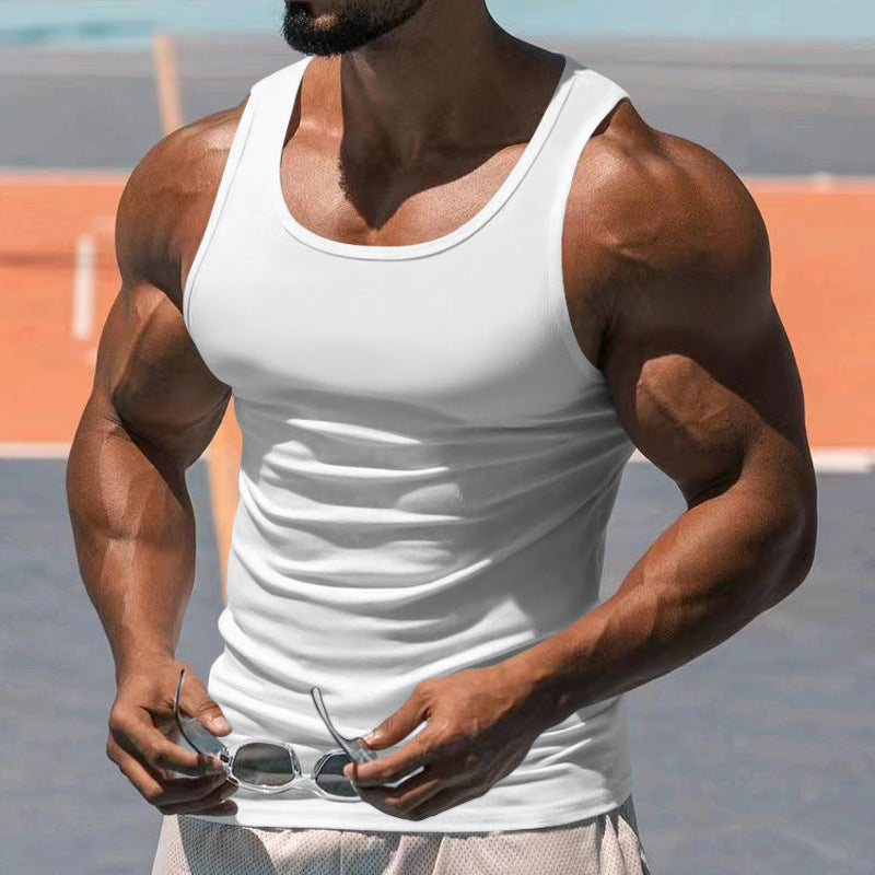 Herren atmungsaktives Sport-Tanktop mit körperbetontem Schnitt und feuchtigkeitsregulierendem Material R&B