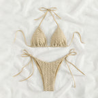 Damen Triangel-Bikini mit raffinierten Rüschendetails