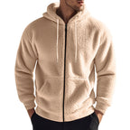 Herren kuschelige Fleecejacke mit Kapuze R&B