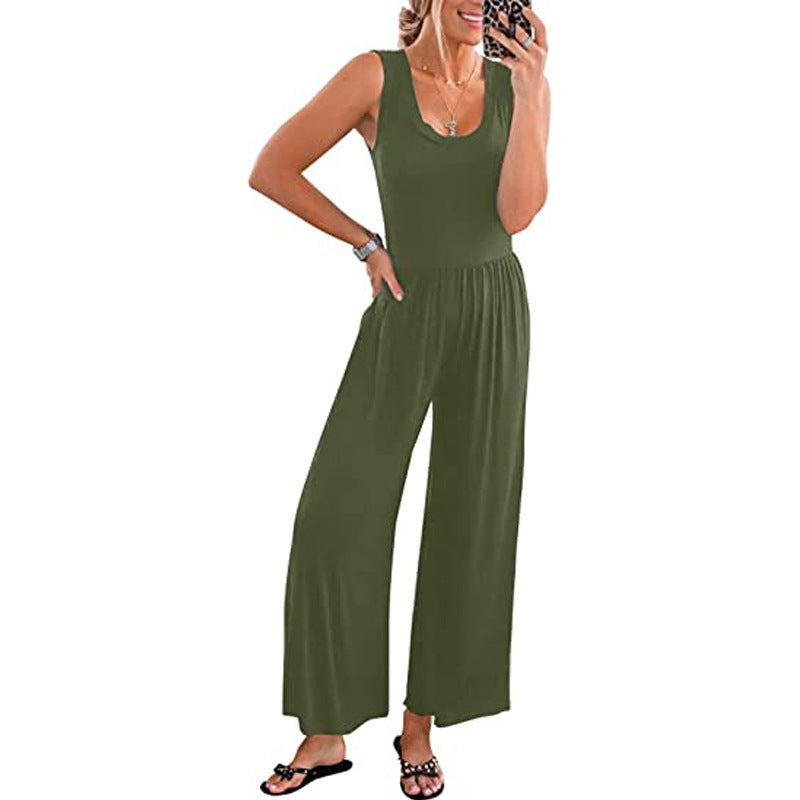 Damen Weit geschnittener Jersey-Jumpsuit R&B