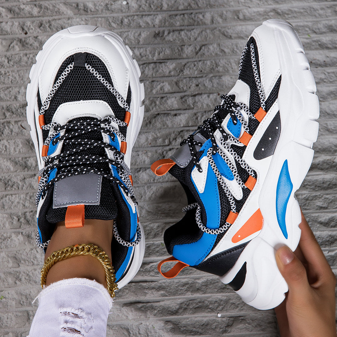 Damen Sportliche Sneakers mit atmungsaktivem Mesh und innovativem Schnürsystem R&B