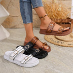 Damen modische Riemensandalen mit verstellbarem Schnallen-Design R&B
