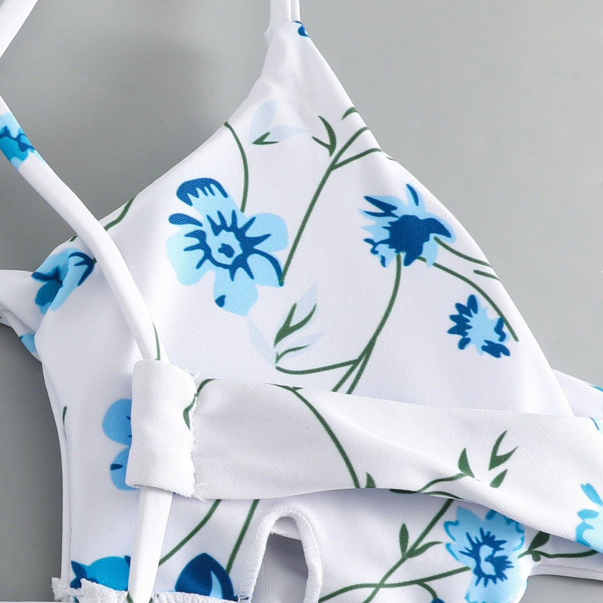 Damen Bikiniset mit verstellbaren Trägern und floralem Musterdruck R&B