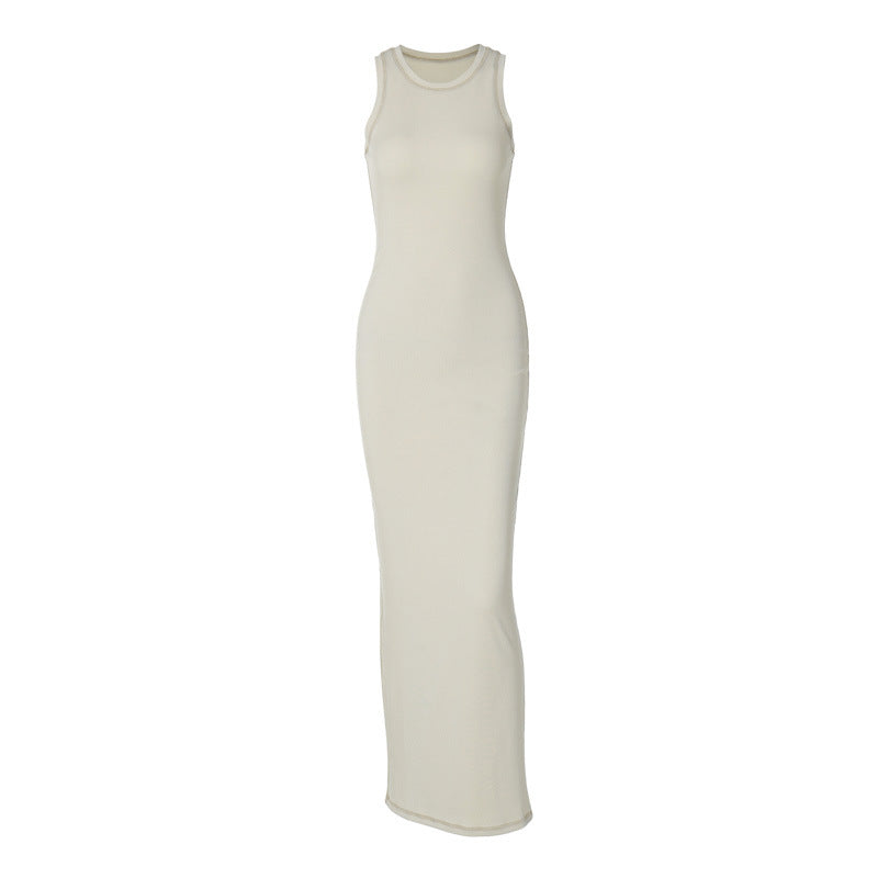 Damen figurbetontes Sommermaxikleid R&B