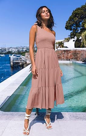 Damen Maxikleid mit ärmellosem Design und elastischem Bustier R&B