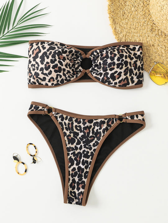 Damen Bandeau Badeanzug Set R&B