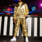 Herren nan ultraleichte reflektierende Windjacke mit Stehkragen und durchgehendem Reißverschluss R&B