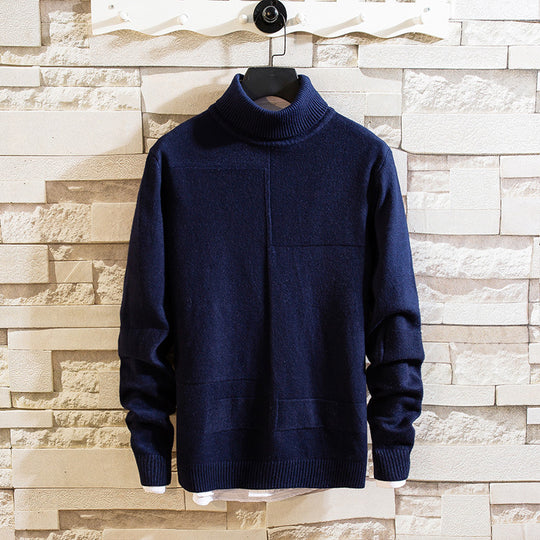 Damen Pullover mit hohem Kragen und Taschen R&B