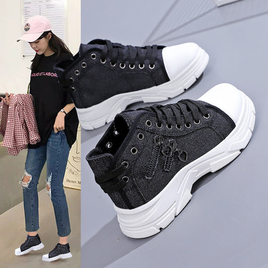 Damen modische Sneakers mit gewebtem Obermaterial und auffälligen Akzenten R&B
