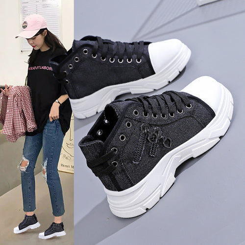 Damen modische Sneakers mit gewebtem Obermaterial und auffälligen Akzenten R&B