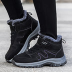 Damen Winterstiefel mit praktischem Klettverschluss und isolierender Innensohle R&B
