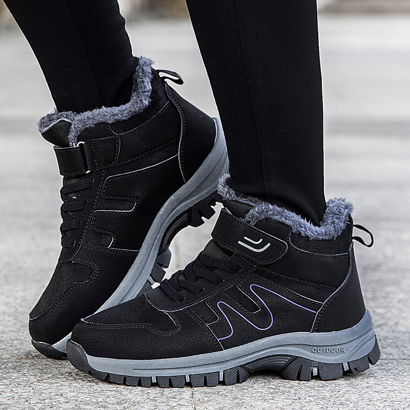 Damen Winterstiefel mit praktischem Klettverschluss und isolierender Innensohle R&B