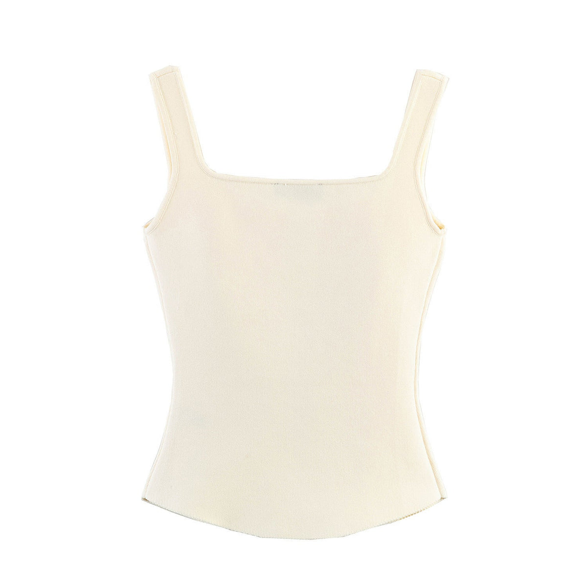 Damen tailliertes Camisole-Top mit quadratischem Ausschnitt und elastischem Material R&B