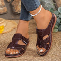 Damen Komfortable Zehentrenner-Sandalen mit breiten verstellbaren Riemen R&B