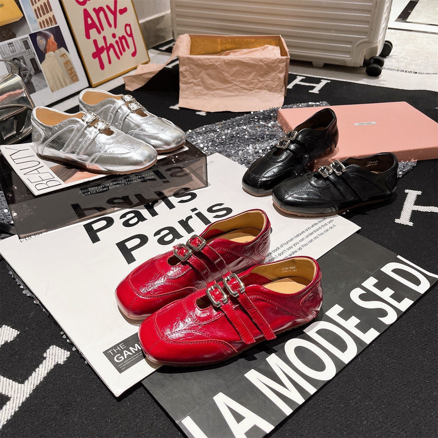 Damen modische und schicke Schnürschuhe mit Glanzdetails R&B