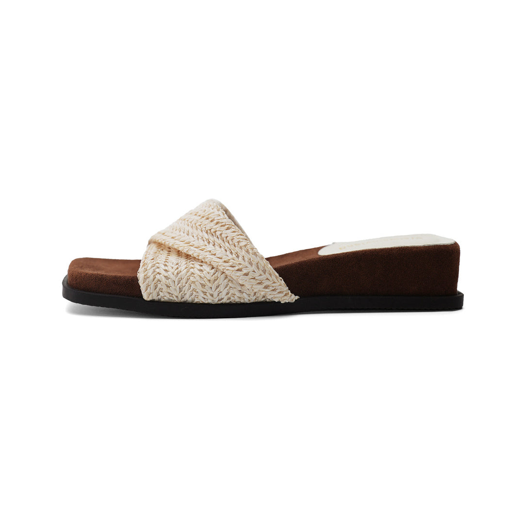 Damen Slip-On Sandalen mit modischem Flecht-Design R&B