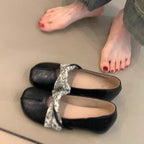 Damen modische Ballerinas mit dekorativem Riemchen und hochwertigem Innenfutter R&B