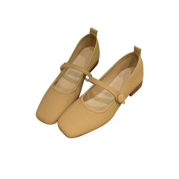 Damen Ballerinas mit elegantem Riemchen und hochwertiger Oberflächenstruktur R&B