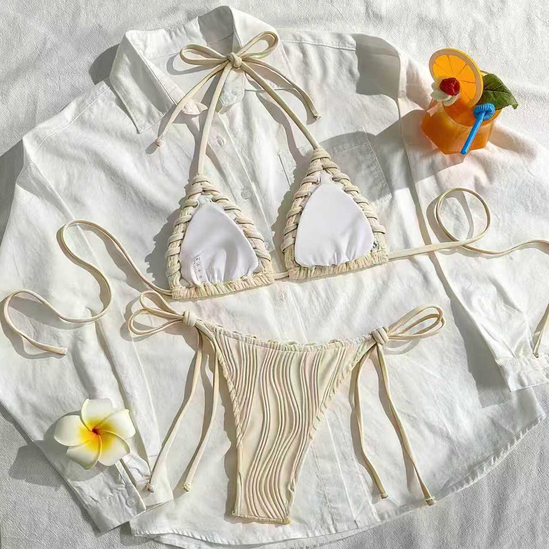 Damen Bikini-Set mit elegantem Rüschendesign und verstellbaren Trägern R&B