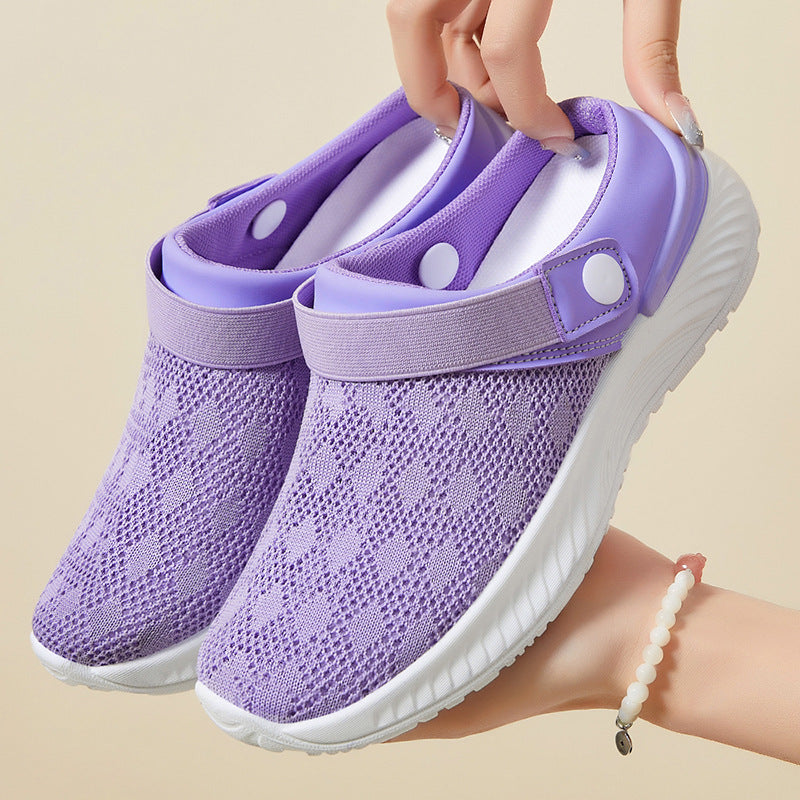 Damen Komfortable Slip-On Freizeitschuhe mit elastischem Knöchelriegel R&B