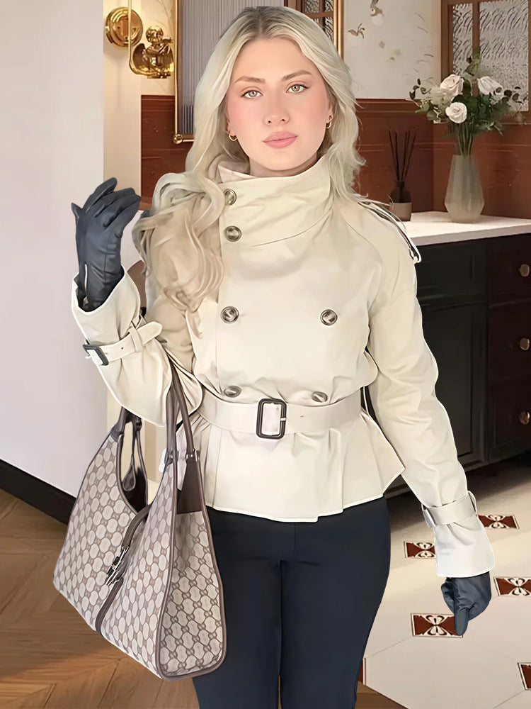 Damen Trenchcoat mit taillierter Silhouette und doppelter Knopfleiste R&B