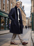 Herren eleganter Wool Peacoat R&B