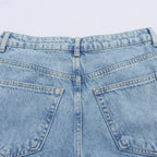 Damen weite Jeans mit floralen Spitzenapplikationen R&B