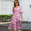Damen Midi-Kleid mit voluminösen Ärmeln R&B