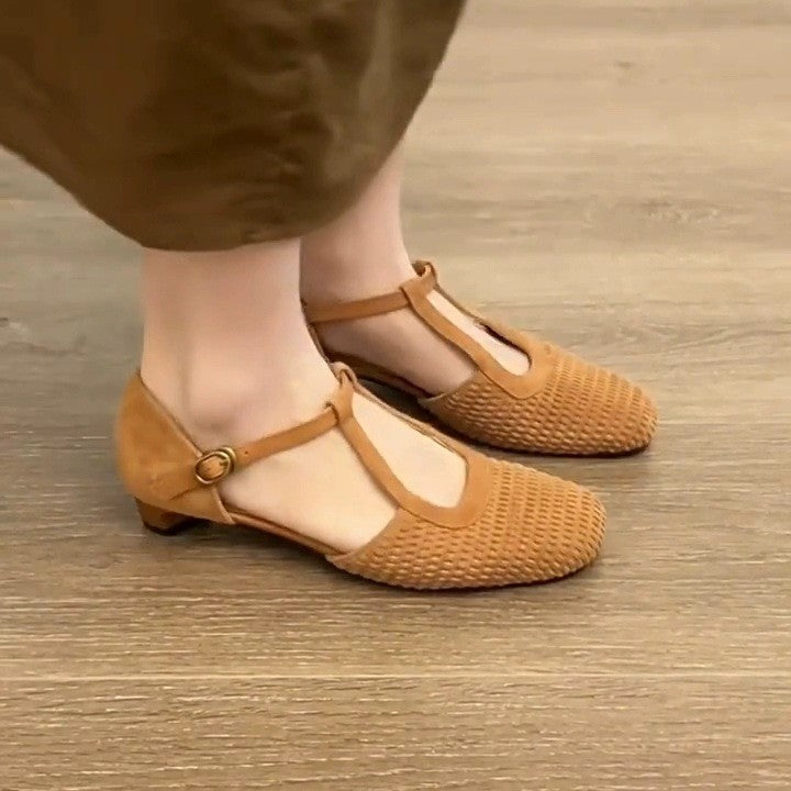 Damen Sling-Ballerinas mit raffinierten Riemen und hochwertiger Veloursoberfläche R&B