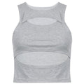 Damen sportliches Crop-Top mit Cut-Out-Design und atmungsaktivem Stoff R&B