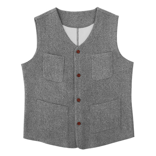 Damen Weste aus hochwertigem Wollmix mit praktischen Taschen und elegantem Design R&B
