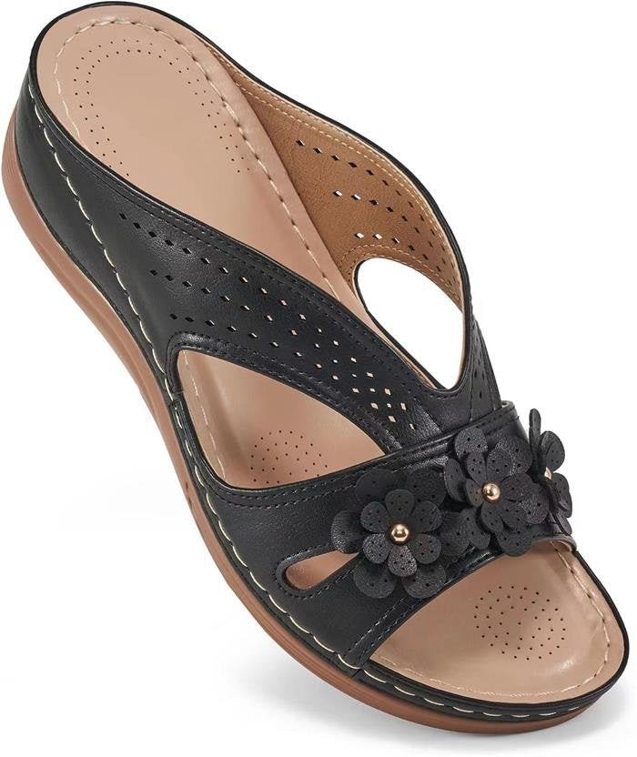 Damen Bequeme Sandalen mit floralem Design und atmungsaktiver Oberflächenstruktur R&B